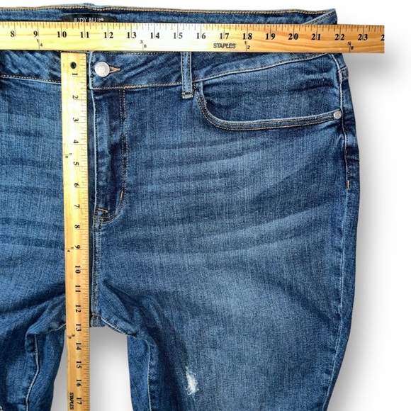 JUDY BLUE Distressed Busted Knee Skinny Fit Jeans Stretch Denim Pants 24W - Picture 6 of 9